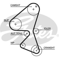 Gates Zahnriemen Steuerriemen FüR Ford Fiesta V Jh_ Jd_ 1.4 Tdci Fusion Ju_