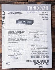 Sony TA-AX320 Amplifier Service Manual Original 