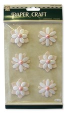 PAPERCRAFT PINK AND WHITE FLOWERS  FOR CARDS AND CRAFTS