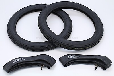 Tires & Tubes Set 80-91 FA50 FA50M Shuttle 2.25-14 Genuine Suzuki