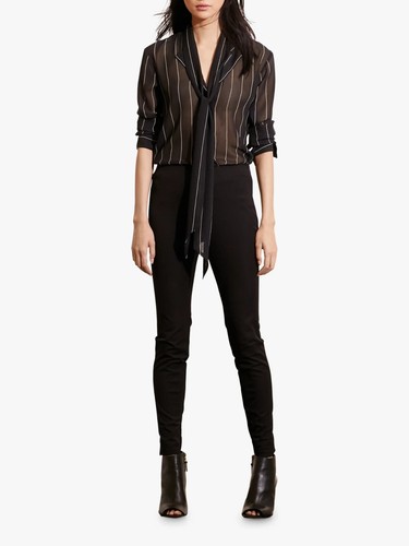 Lauren Ralph Lauren Twill dünne Stretchhose schwarz UK 12 UVP £149,00 CA1270 - Bild 7 von 12