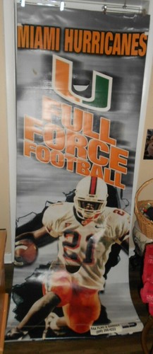 Very Rare Miami Hurricanes “Full Force Football” Giant 2-sided autographed James - Picture 2 of 3