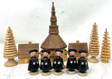 Kurrende Seiffener Kirche S&auml;nger B&auml;ume Erzgebirge Weihnachtsdekoration DDR /P18