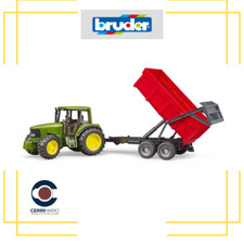 Bruder Trattore john deere 6952 con carro ribaltabile mezzo agricolo