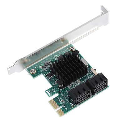 SATA 3.0 Expansion Card 4-Port PCIE to SATA 3.0 Expansion Controller Card Ada...