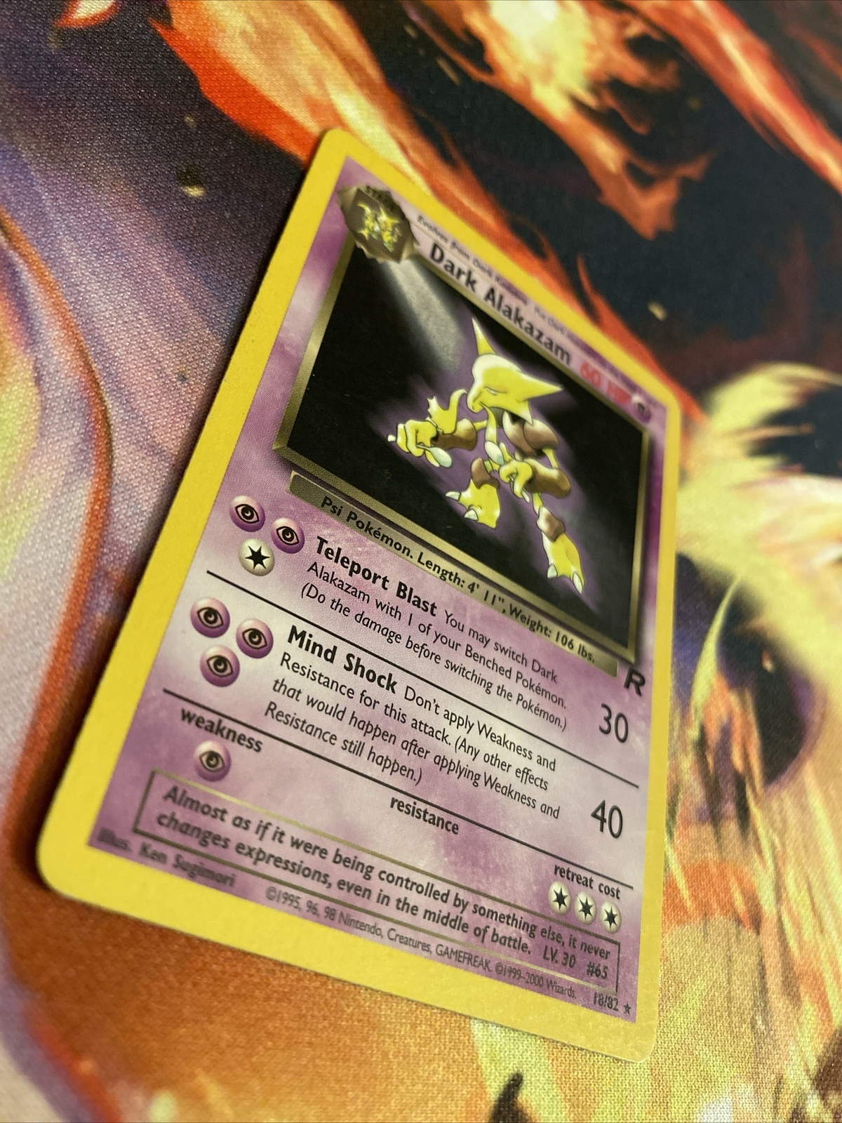 Pokémon TCG Dark Alakazam Regular Rare 18/82 Team Rocket 2000 WOTC LP