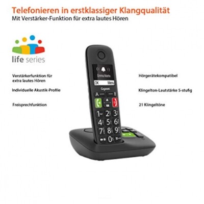 GIGASET S30852-H2921-B101 Telefon Analoges/DECT-Telefon Schwarz Anrufer-Identifi