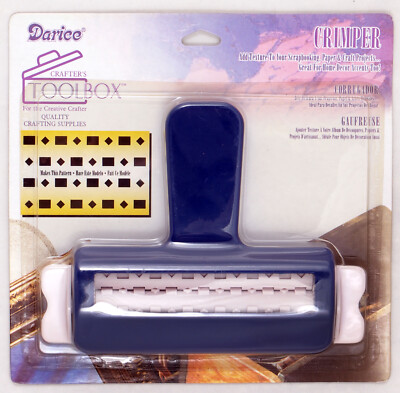 Darice Square & Diamond Shaped Pattern Crimper Tool for Paper, Ribbon, Foil