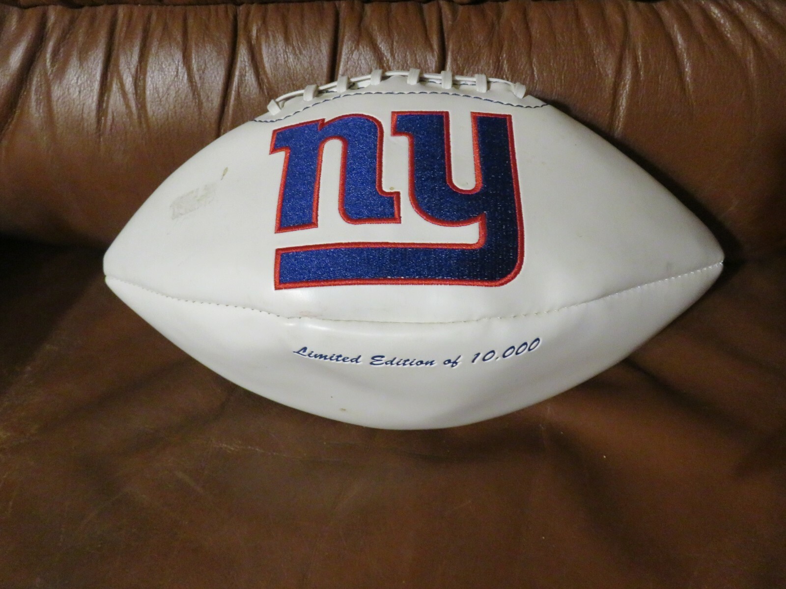 Rare NEW YORK GIANTS LIMITED EDITION OF 1 of 10,000 White FOOTBALL | eBay