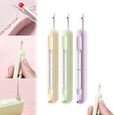 2PCS Chiclify 2 in 1 Needle Threader Seam Ripper-2025 Stretchable Seam Rippers
