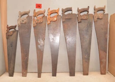 7 antique hand saw Disston & more collectible woodworking parts repair lot H7