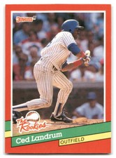 Ced Landrum 1991 Donruss The Rookies Baseball #11 Chicago Cubs