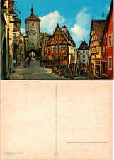 Continental Rothenburg ob der Tauber Plönlein Postcard