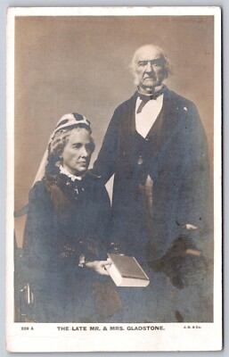 Postcard The Late Mr. & Mrs. Gladstone RPPC B220