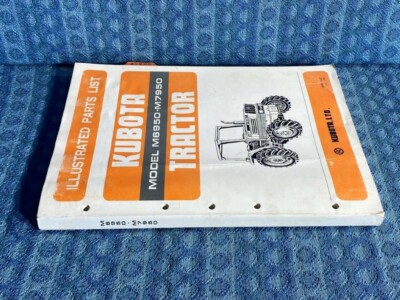 Kubota Tractor Models M6950 & M7950 OEM Illustrated Parts List