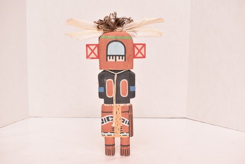 Vintage Hopi Hilili Kachina vecchio stile nativi americani firmato JFR 13,5" - Foto 3 di 15
