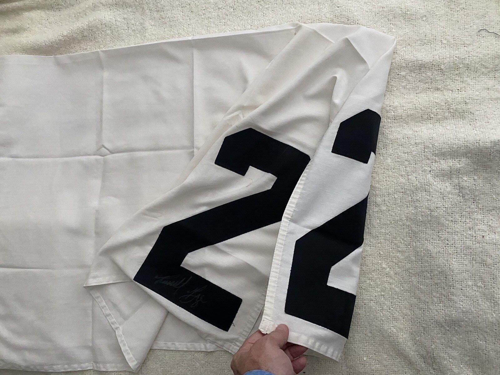 Horse Racing Saddle Cloth 2 Signed by Hall of Fame Jockey Russell