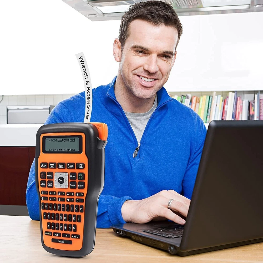 Portable E1000 Handheld Label Maker Machine with P-Touch TZe-231 Tape