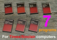 7 programs Sinclair ZX81 Timex 1000  1500 Budgeter, Statistics, etc...