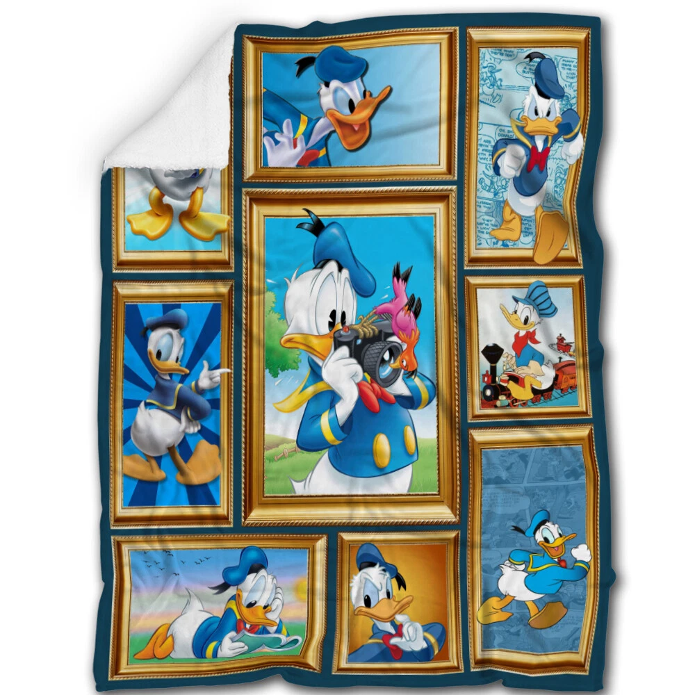 Donald Duck Blanket, Donald Duck Funny Fleece, Sherpa Blanket Soft and Cozy