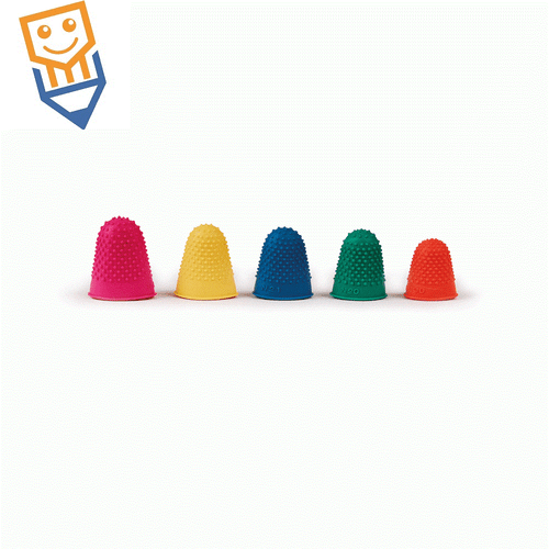 RUBBER THIMBLES Small Thimblettes GREEN SIZE 0 16mm COUNT PROTECT Finger Cone - Picture 5 of 12