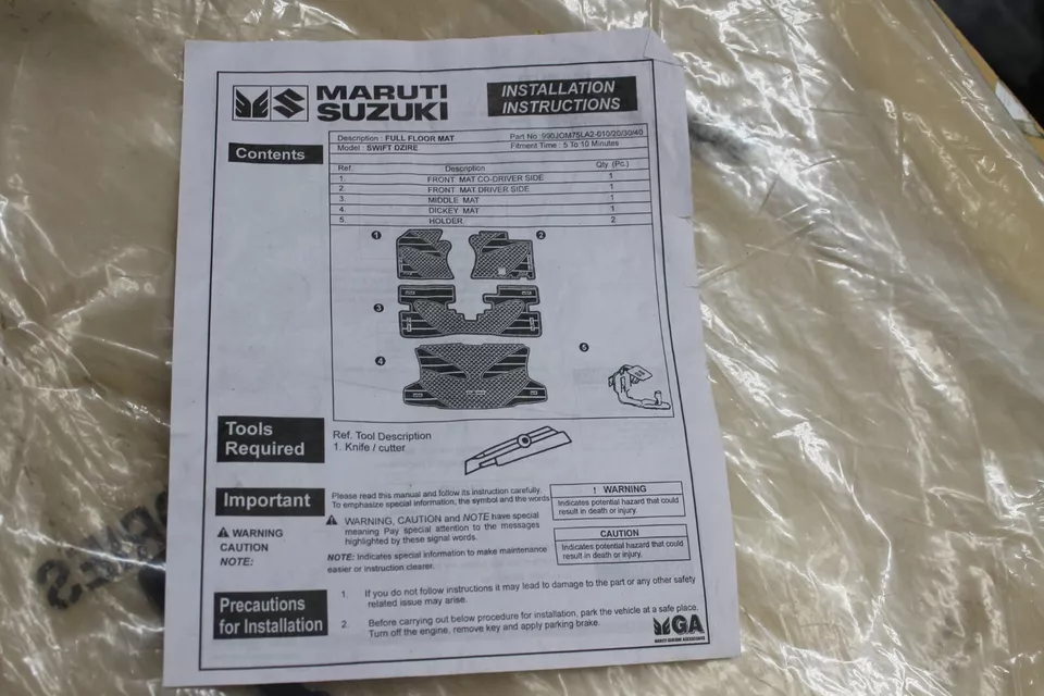 Se adapta a la alfombra Suzuki Swift 2010-16 Foto 3 de 3