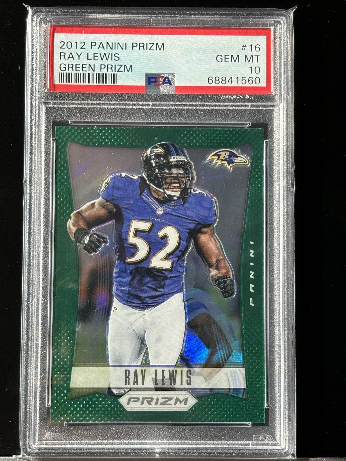 2012 Panini Prizm #16 Prizm Green Ray Lewis PSA 10 Gem Mint 1st Yr POP 3 Sheeesh