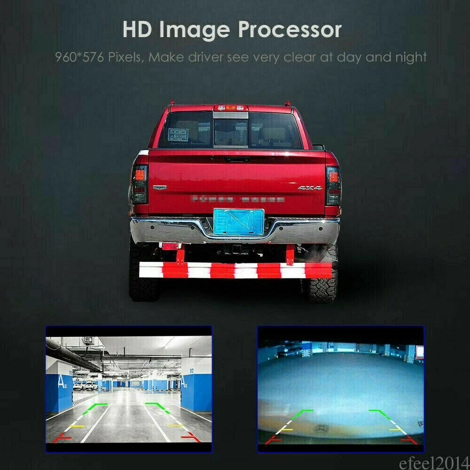 Handle Backup Rear view Camera 4.3 Mirror Monitor For Dodge Ram 1500  2009-2017 - Image 2 of 4