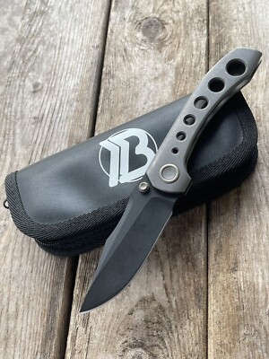 Brian Brown Knives Raptor V1 Titanium/Speedholes DLC M390 Reate Factory Original