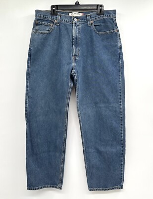 Levis 550 Mens Jeans Size 36X30 Blue Light Wash Denim Relaxed Fit Straight Leg