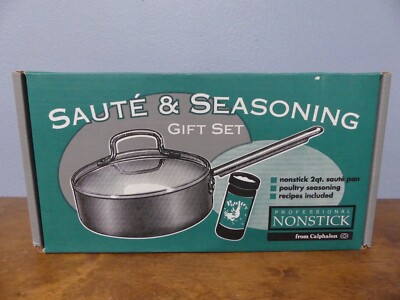 Vintage 1996 Calphalon 2qt Saute Seasoning Nonstick Pan Gift Set