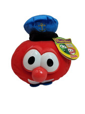Vintage Fisher Price Veggie Tales Bob the Tomato Sailor 8" Plush 2000 With Tags