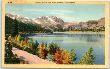 Postcard - June Lake in the High Sierra, Mono County, California, USA
