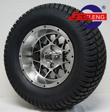 GOLF CART 12" VENOM WHEELS/RIMS and 23"x10.5"-12" STREET TURF TIRES SET OF 4
