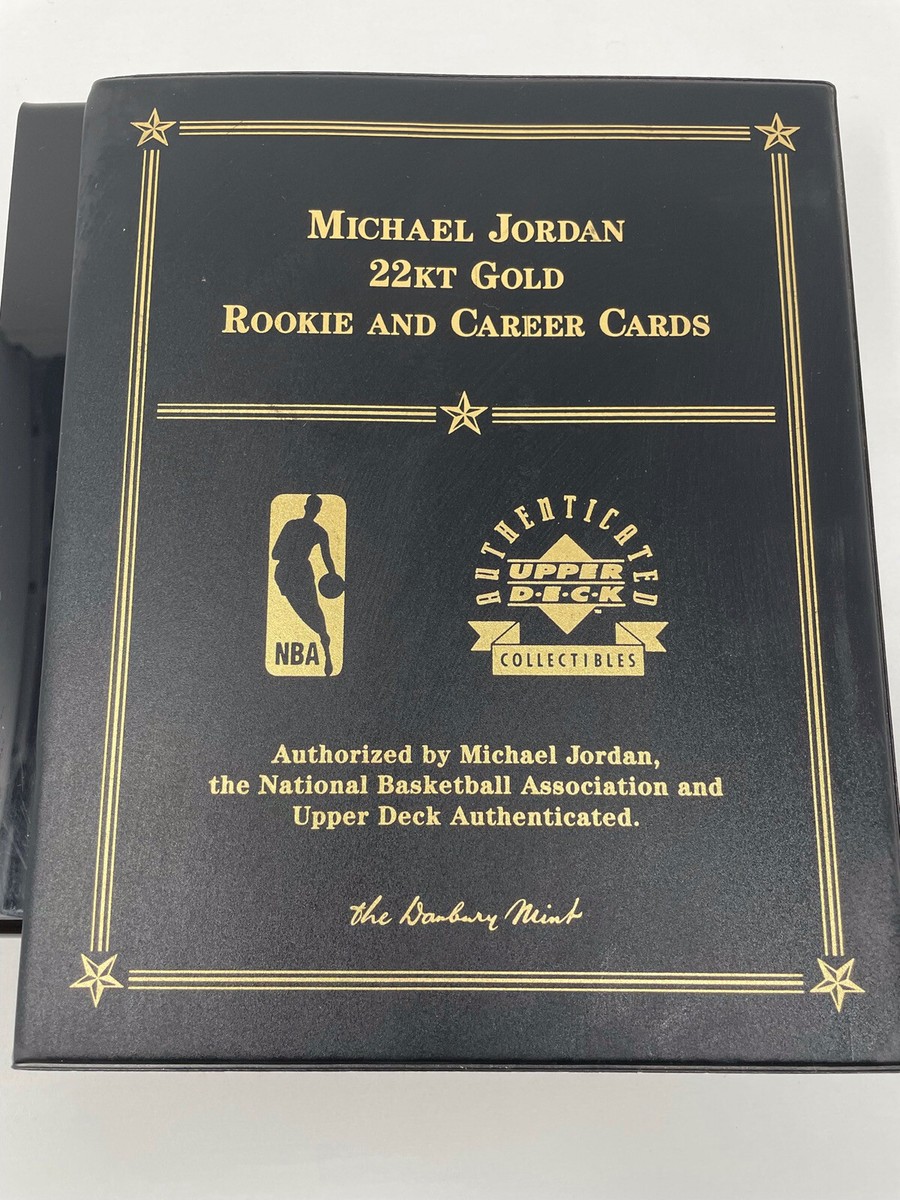 Danbury Mint MICHAEL JORDAN Upper Deck 22kt Gold Rookie & Career