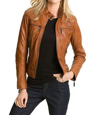 Women's Leather Jacket Motorcycle Slim Fit Designer Biker Jacket 