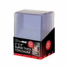 Ultra Pro 3X4 Super Thick Toploaders 180pt Point 1 Pack of 10 for Thick Cards 