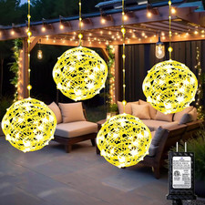 Christmas Ball Lights - Outdoor Tree Globe String Lights, 8 Modes Waterproof Sph