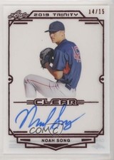 2019 Leaf Trinity Clear Auto Red 14/15 Noah Song #CA-NS1 Auto 4z8