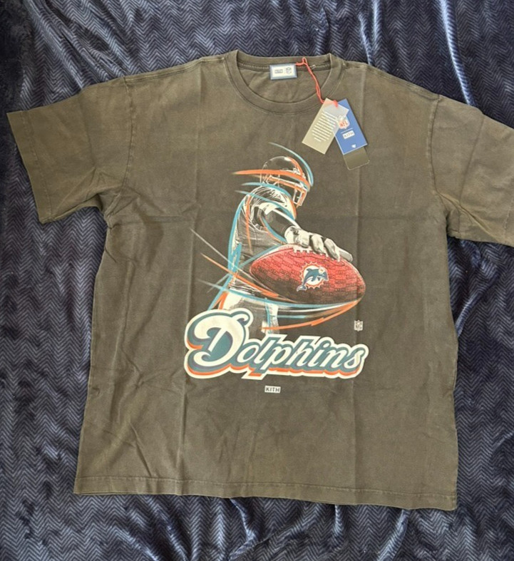 Kith x 47 Brand - Miami Dolphins - NFL Vintage Shirt - Size XL - NEW