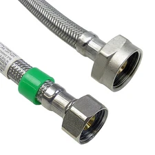 Lasco 10-0813 Stainless Steel Braided Toilet Connector 1/2 x 7/8 x 12 in.