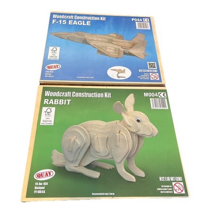 Kai Holzbaukasten Rabbit & F-15 Adler Flugzeug Alter 3+ Holzmodelle