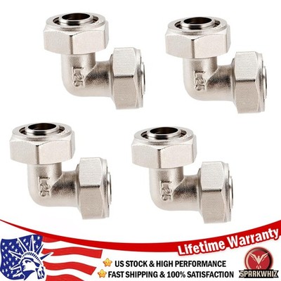 4X 3/4'' Air Piping Fitting, Elbow Rapid Air System Kit 200PSI For Workshop Garag