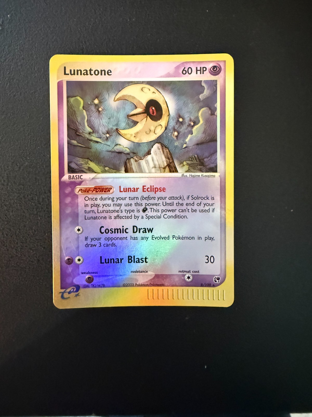 Lunatone 8/100 Sandstorm Reverse Holo