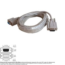 Cable Serial RS-232 DB9 DB 9-Pin Female Male RS232 15FT Extension