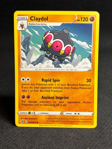 Claydol 145/264 Rare Fusion Strike Pokemon Lightly Played