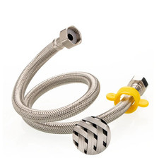 1pc 50cm/19.69 in Stainless Steel Braided Faucet Water Inlet Hose Pipe - NEW
