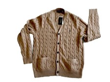 Polo Ralph Lauren Men  s Brown Cable Knit Cardigan Size Large