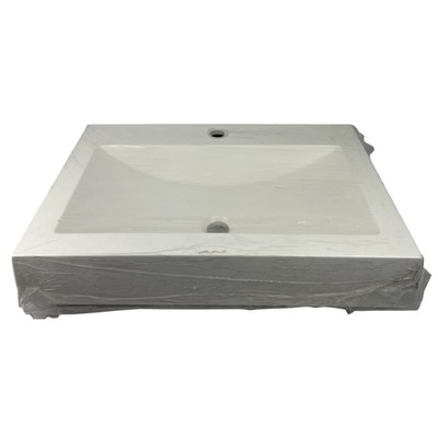 NEPTUNE PRODUCTS 28'' x 17'' White Drop-In Bathroom Sink Ceramic Rectangle White