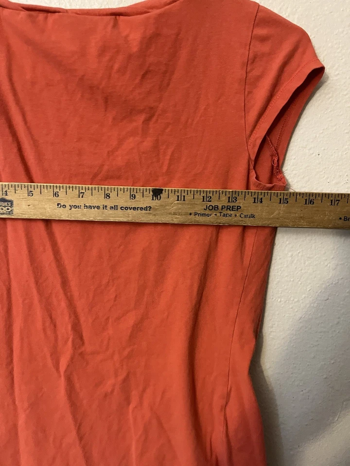 Camiseta dkny Graphic Y2K Algodón - Mujer Pequeña Naranja Manga Gorra Foto 4 de 4